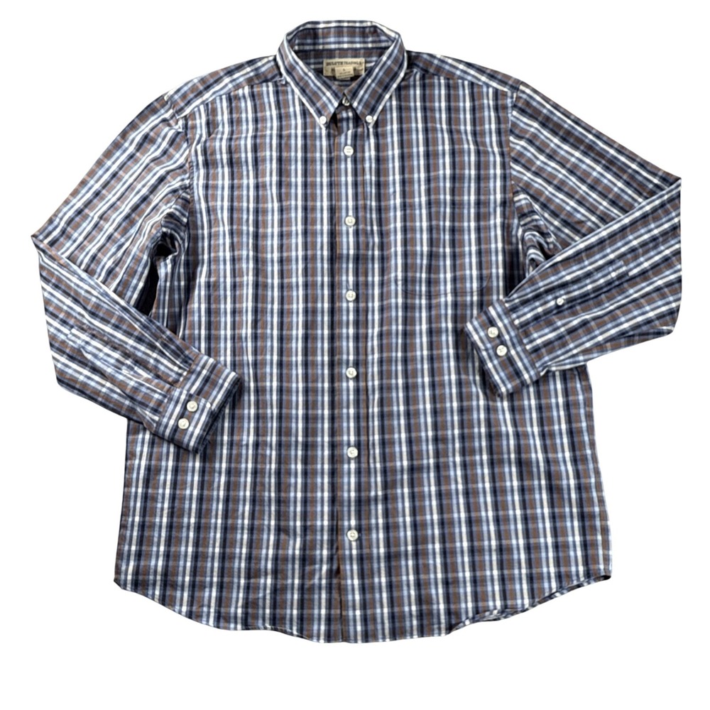 Duluth Shirt Mens L Wrinkle Fighter Button Up Long Sleeve Workwear Preppy Casual